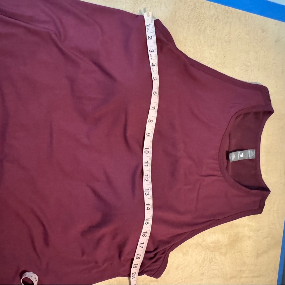 SHEBIRD Freedom Racerback TANK Top Built-In Bra Maroon size 9 (XXXL) Athletic - Picture 6 of 9
